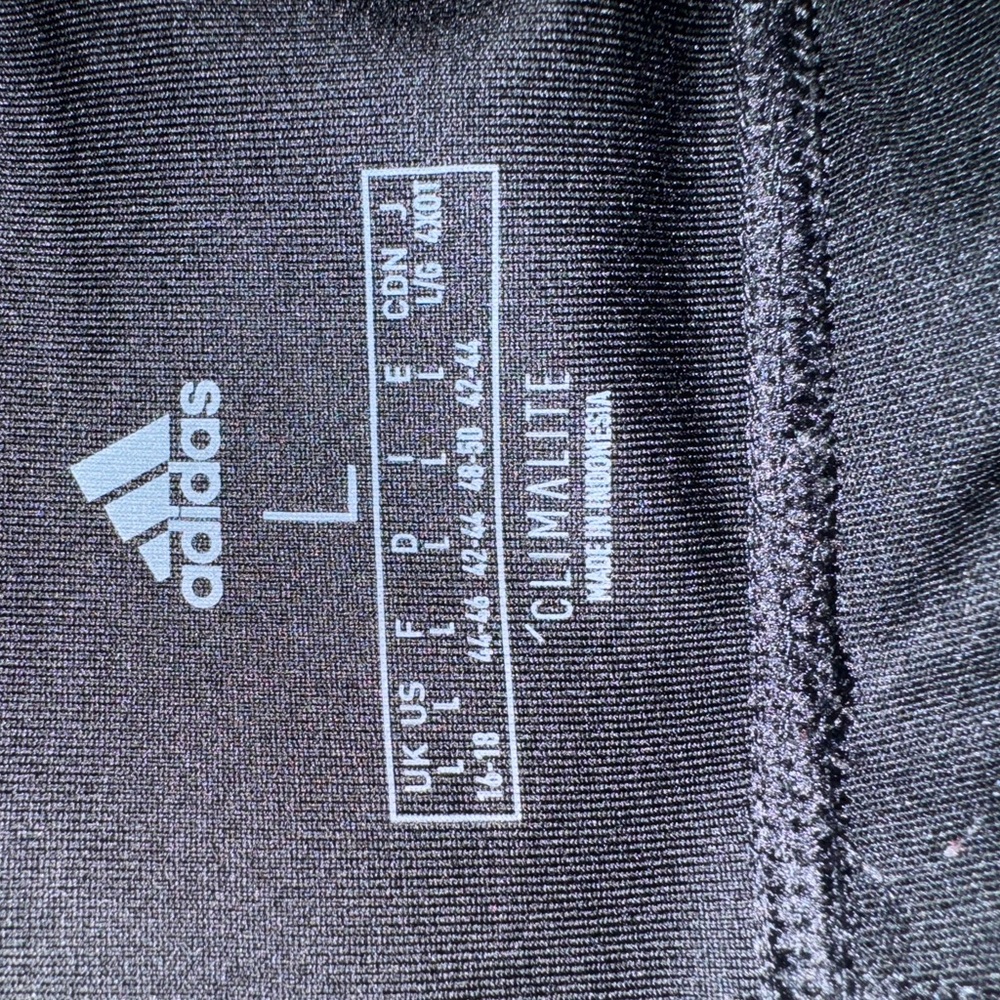Adidas Climalite Black and White Leggings Streamlined Fit - Picture 3 of 3